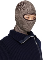 Anne Isabella Off-White & Brown Optical Balaclava
