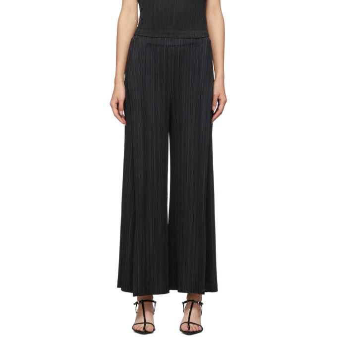 Photo: Pleats Please Issey Miyake Black Thick Bottom Trousers