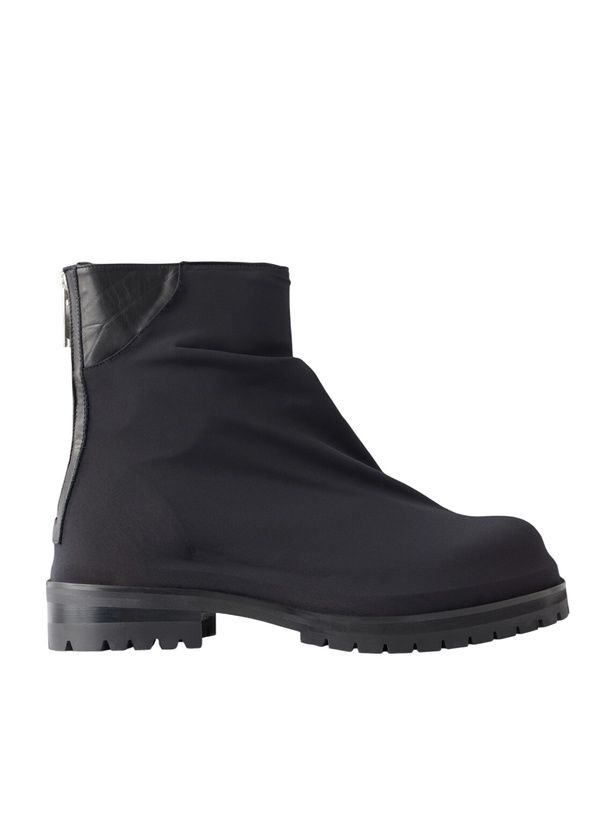 Photo: 424 - Marathons Leather and Jersey Boots - Black