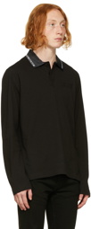 Versace Jeans Couture Black Long Sleeve Polo