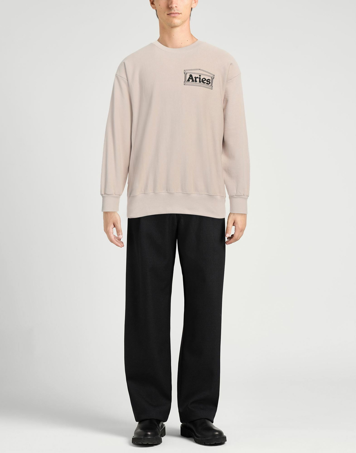 Aries Mens Sweatshirt in Beige
