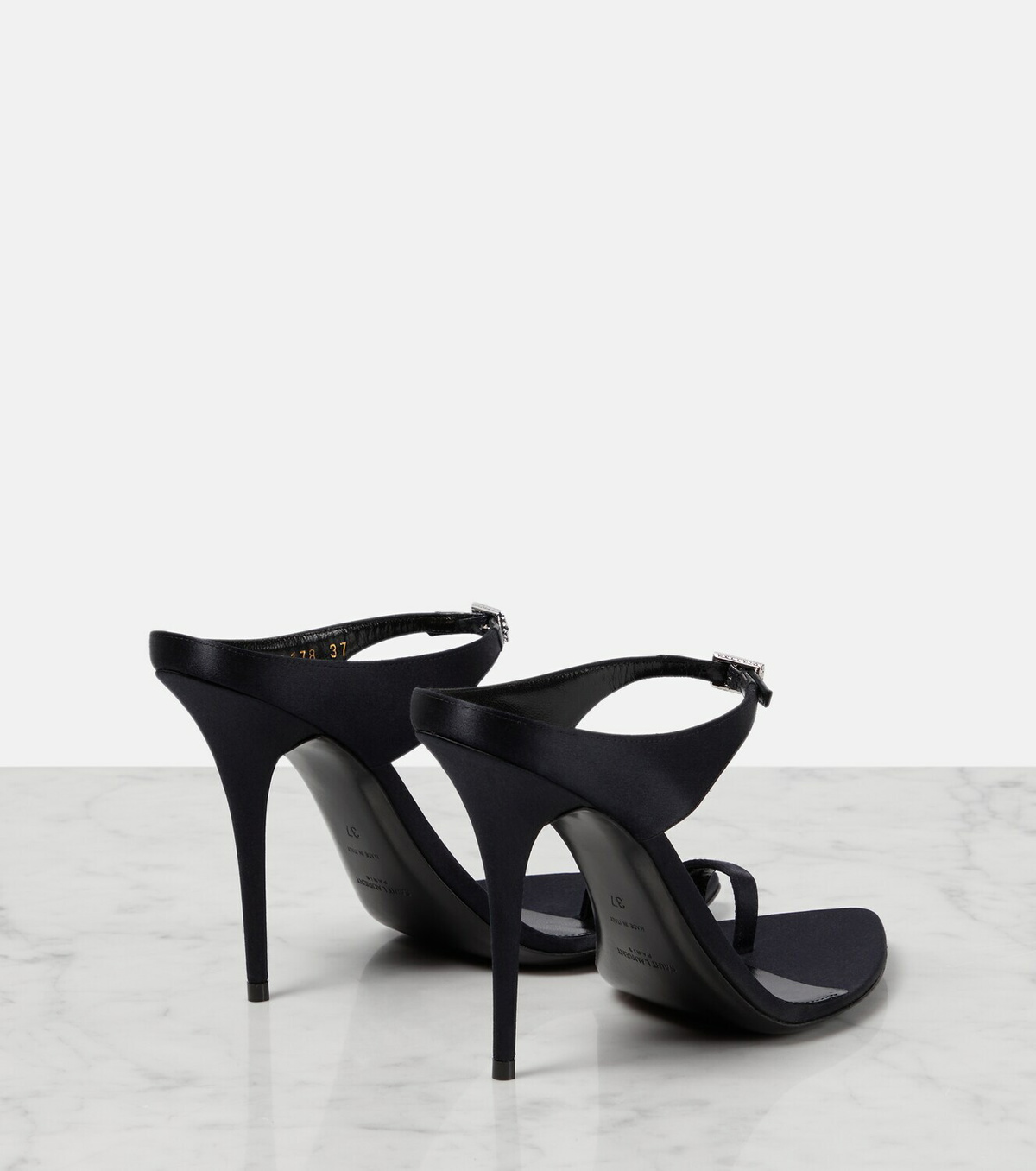 Saint Laurent Dive 110 embellished satin mules Saint Laurent Saint Laurent Dive 110 embellished satin mules Saint Laurent