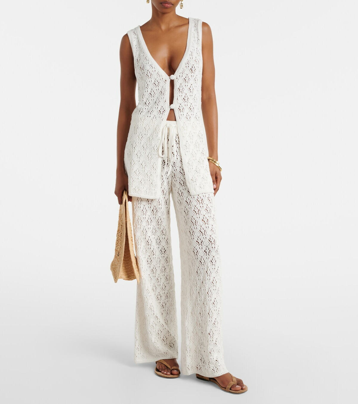 Faithfull Fio pointelle cotton vest