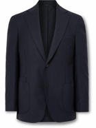 Drake's - Virgin Wool Suit Jacket - Blue