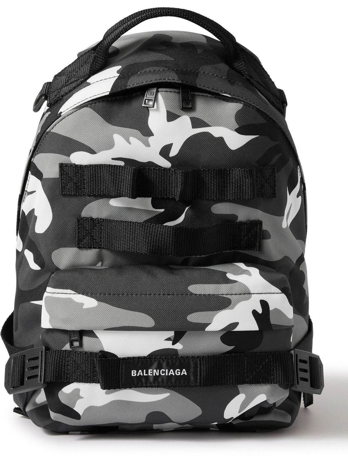 BALENCIAGA Camouflage-Print Canvas Backpack Balenciaga