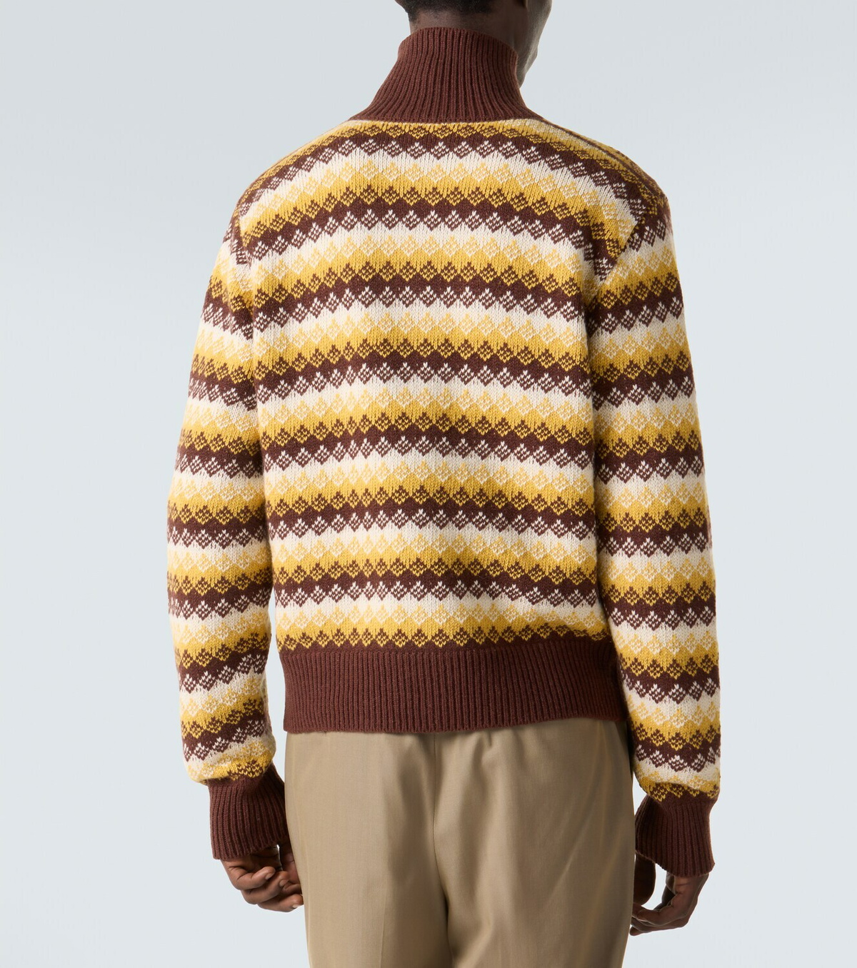 Auralee Jacquard cashmere and wool cardigan Auralee