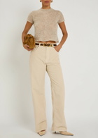 Haikure Bonnie Corduroy Straight-leg Jeans Ecru