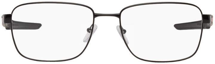 Photo: Prada Eyewear Black Rectangular Glasses