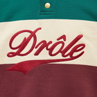 Drole de Monsieur Men's Drôle de Monsieur Stripe Logo Rugby Shirt in Bordeaux