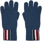 Thom Browne Blue Stripe Gloves