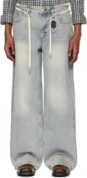 C2H4 Blue Disarray Baggy Jeans