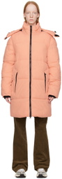 The Very Warm Pink Long Hooded Puffer Jacket