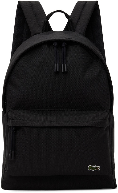 Photo: Lacoste Black Computer Compartment Backpack