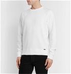 TOM FORD - Garment-Dyed Fleece-Back Cotton-Jersey Sweatshirt - White