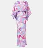 Pucci Printed silk twill maxi dress