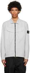 Stone Island Gray Garment-Dyed Jacket