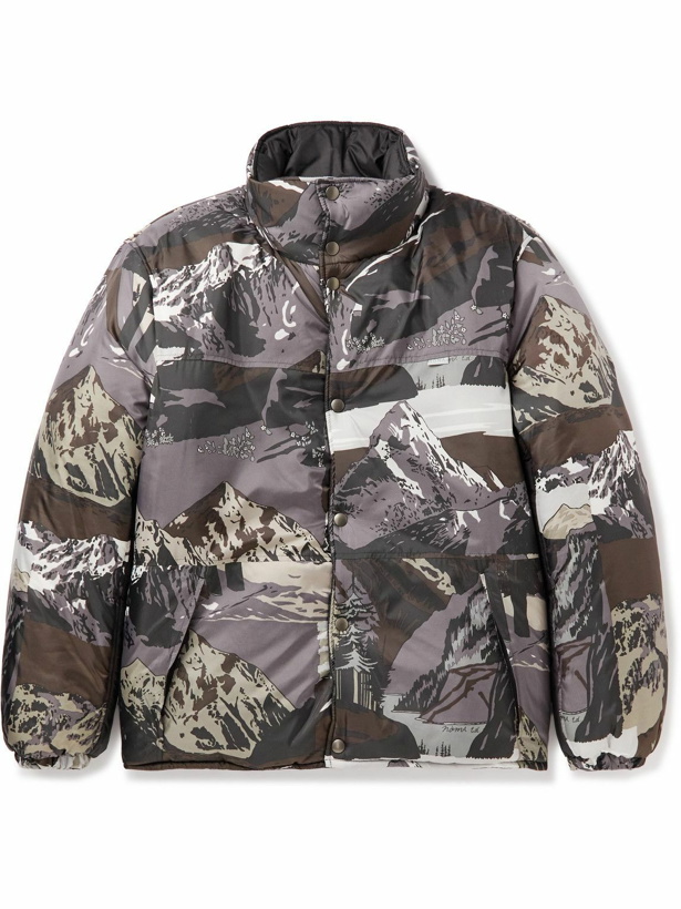 Photo: NOMA t.d. - Quilted Printed Cotton-Shell Down Jacket - Gray