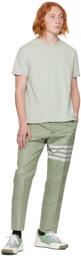 Thom Browne Green 4-Bar Trousers