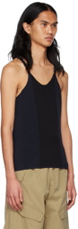 Dion Lee Black & Navy Cotton Tank Top