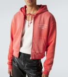 Acne Studios Logo cotton jersey zip-up hoodie