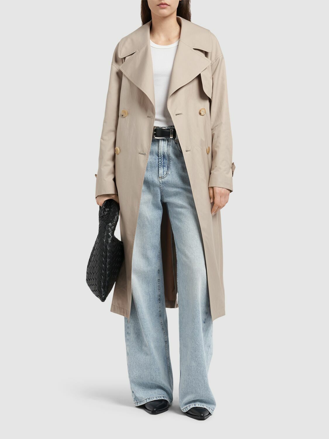 【関税＆送料込み】Max Mara Trench Over In Drip-Proof Twill Water-repellent twill trench coat, ivory | 