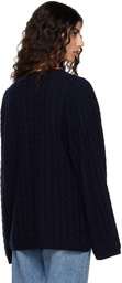 TOTEME Navy Crewneck Sweater