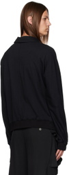 JiyongKim Black Draped Bomber Jacket
