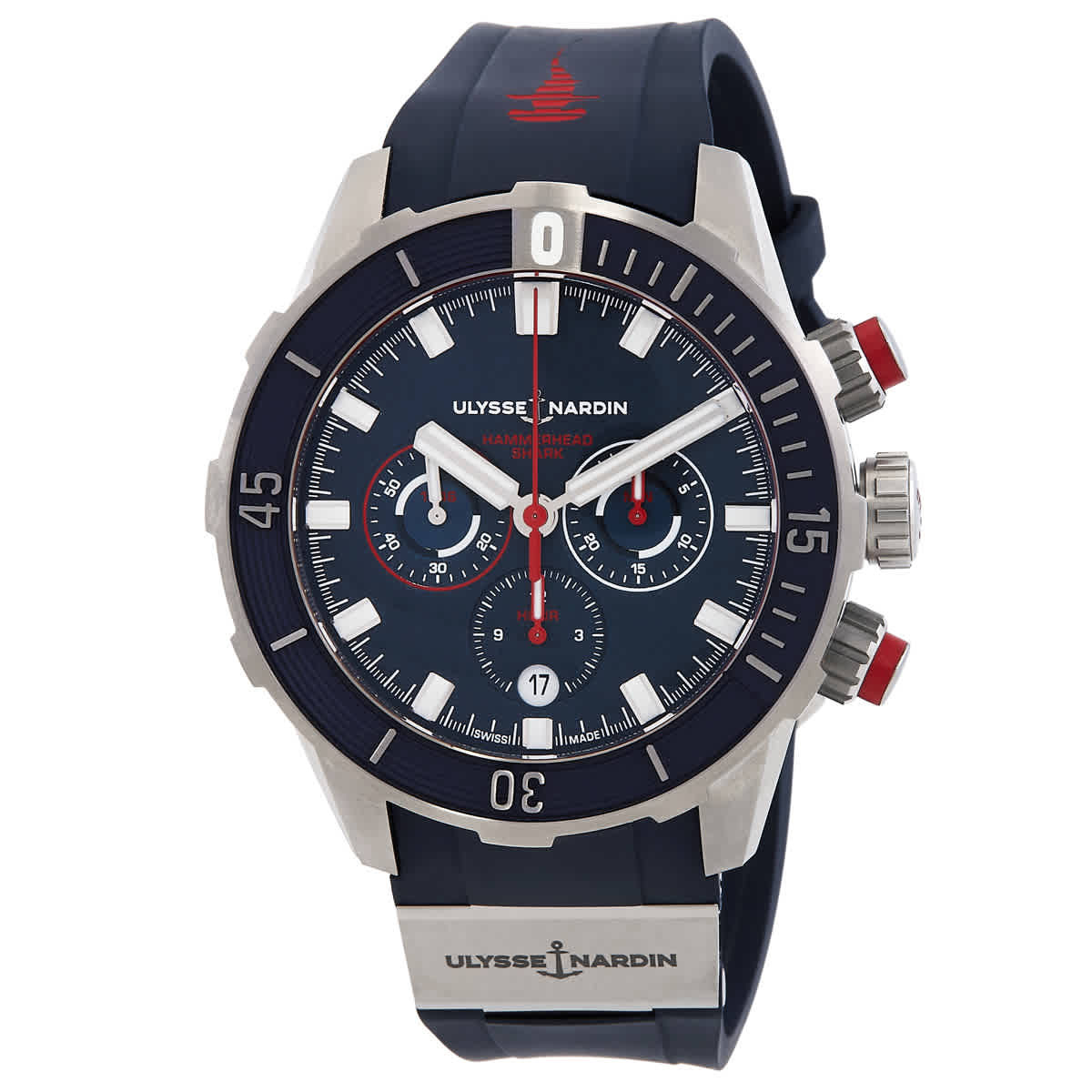 Ulysse Nardin Diver Chronograph Automatic Blue Dial Mens Watch 1503-170LE-3/93-HAMMER