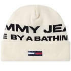 Men's AAPE x Tommy Beanie Hat in Ivory