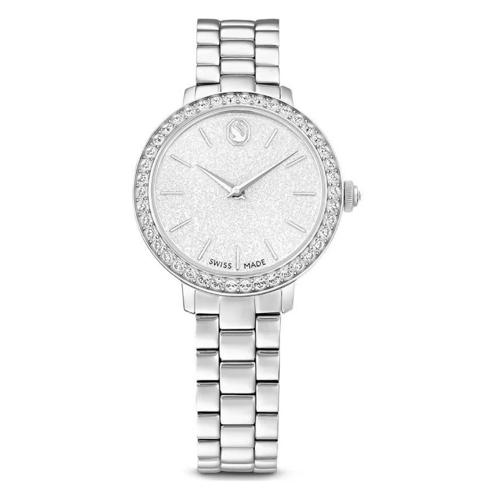 Photo: Swarovski Matrix Quartz Crystal Silver Dial Ladies Watch 5706182
