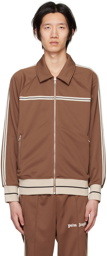 Palm Angels Brown Mini Tape Track Jacket