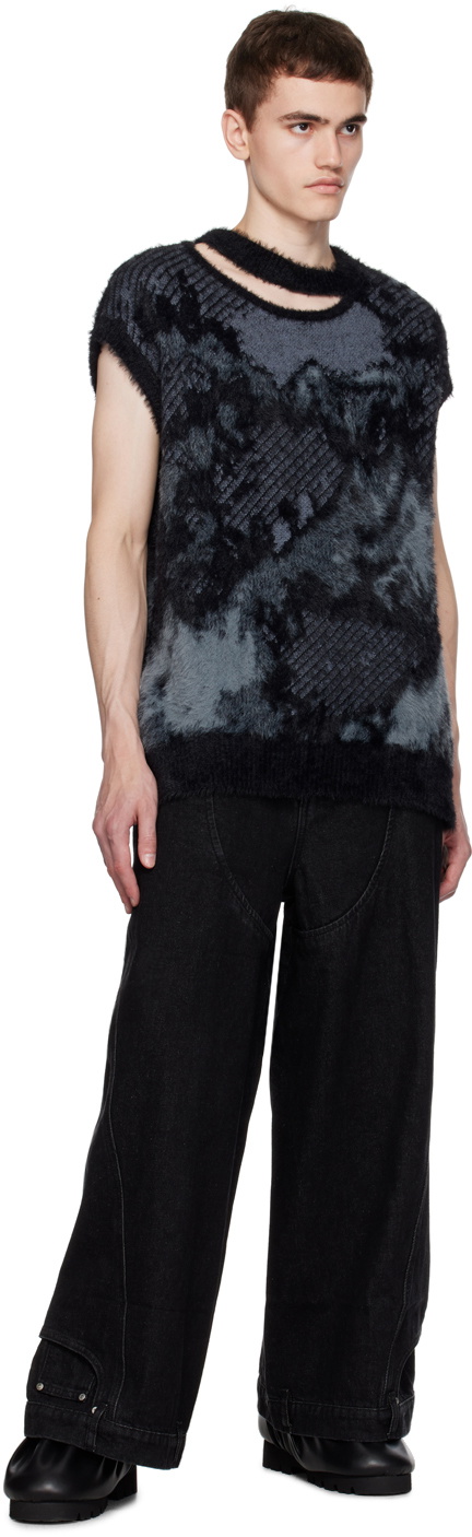 Feng Chen Wang Gray Landscape Painting Sweater