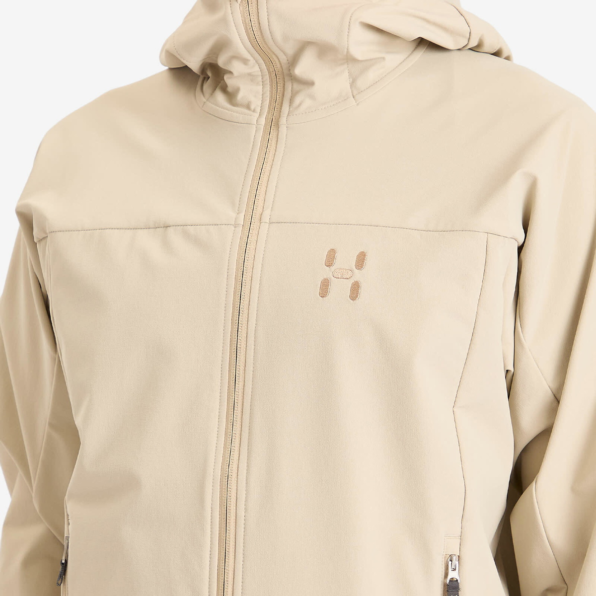 Haglöfs Men's Rosson Softshell Hooded Jacket in Chalk Beige Haglofs