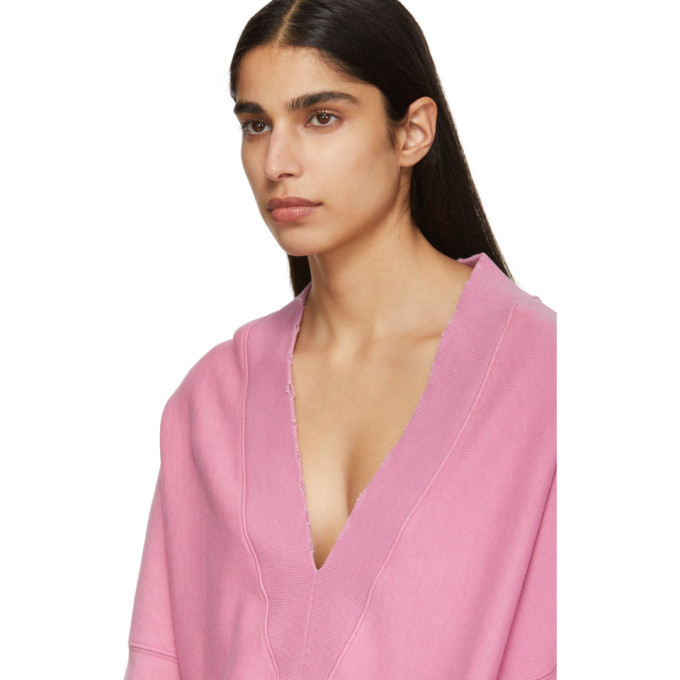 Calvin Klein 205W39NYC Purple Oversized V-Neck Sweatshirt