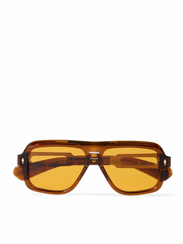 Photo: Jacques Marie Mage - Glenn Gould Fugue Aviator-Style Acetate and Silver-Tone Sunglasses