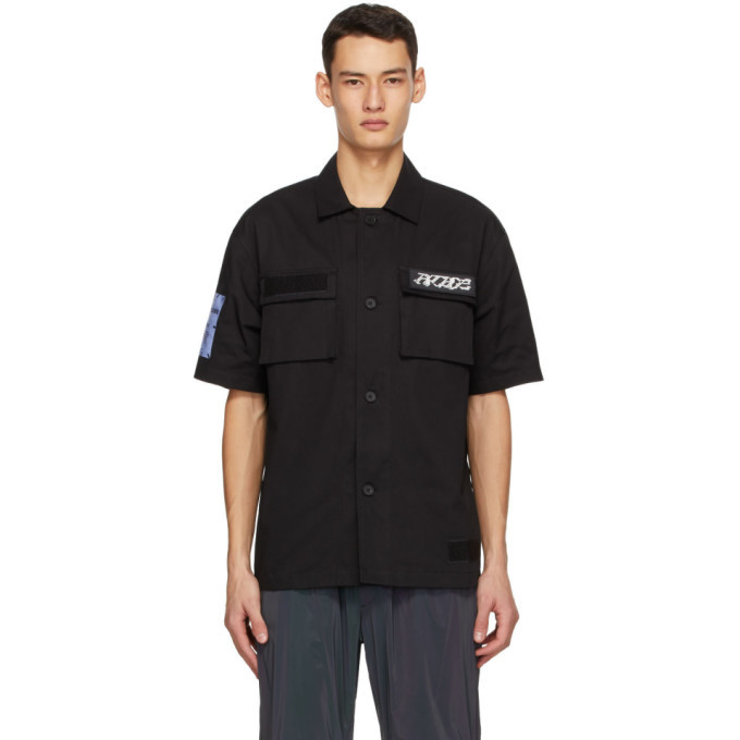 Photo: MCQ Black Velcro Short Sleeve Shirt