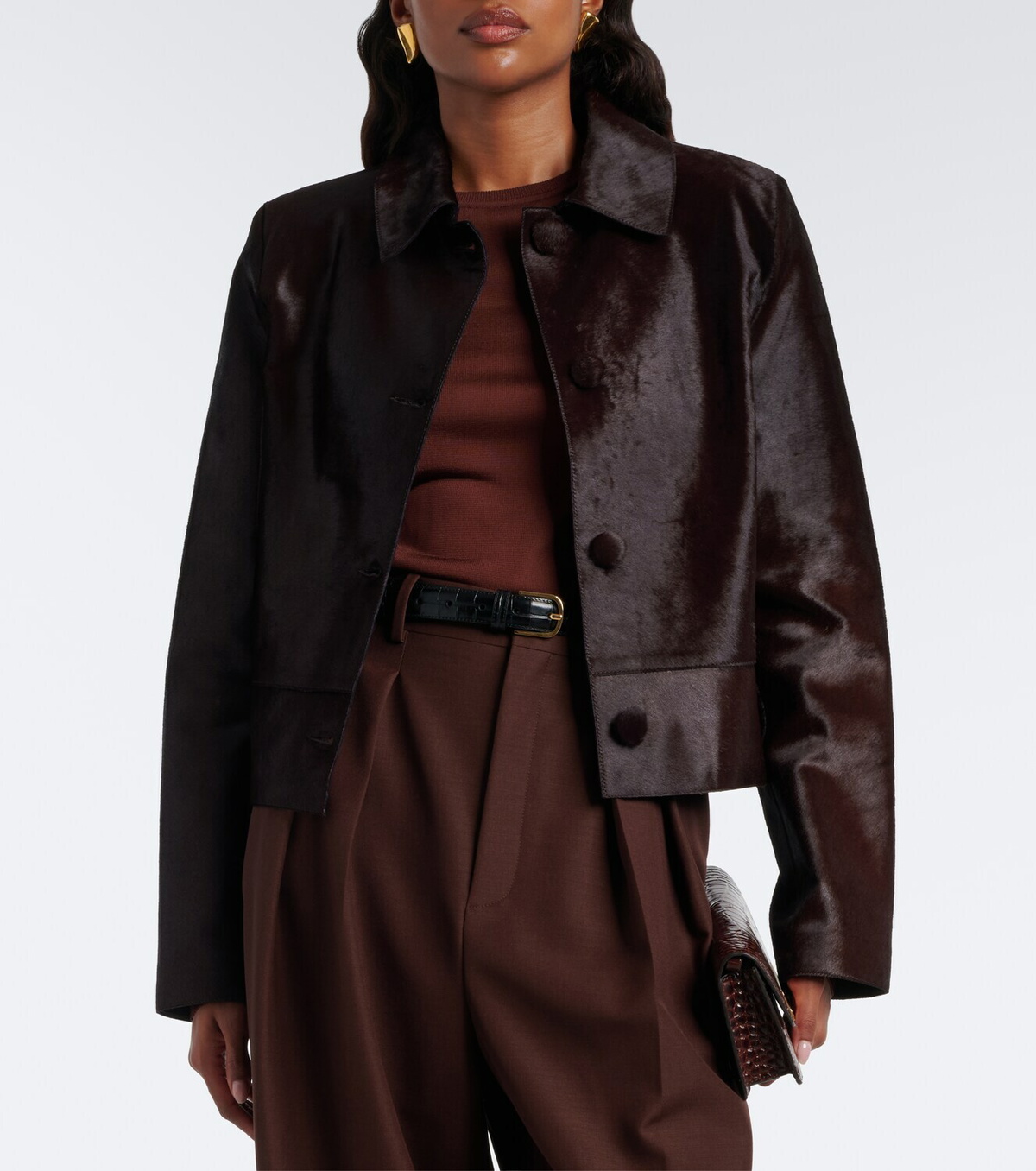 Nour Hammour Hadley calf hair jacket