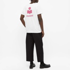 Isabel Marant Men's Zafferh Small Logo T-Shirt in White/Pink