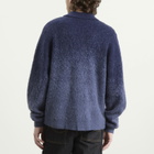 Dime Men's Mohair Double Zip Knit in Midnight Blue