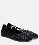 Loewe Petal Anagram leather ballet flats