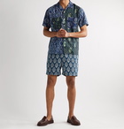 Beams Plus - Printed Cotton Shorts - Blue