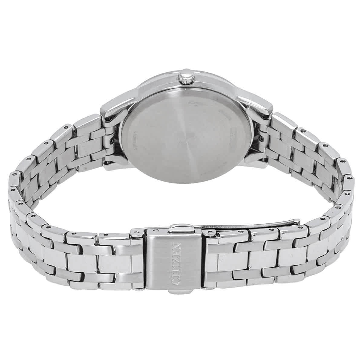 Citizen Eco-Drive Crystal White Dial Ladies Watch FE1240-81A