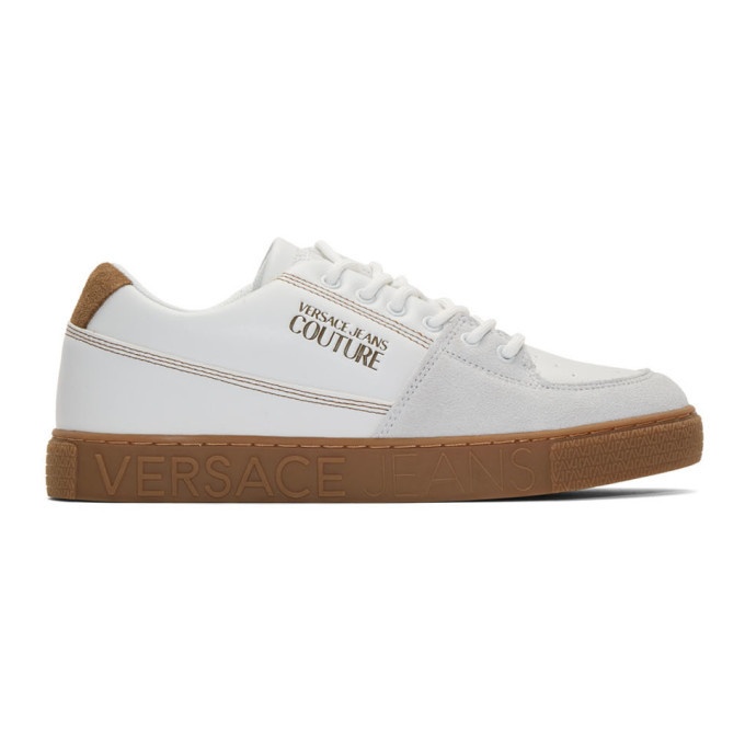 Photo: Versace Jeans Couture White Leather Trainer Sneakers