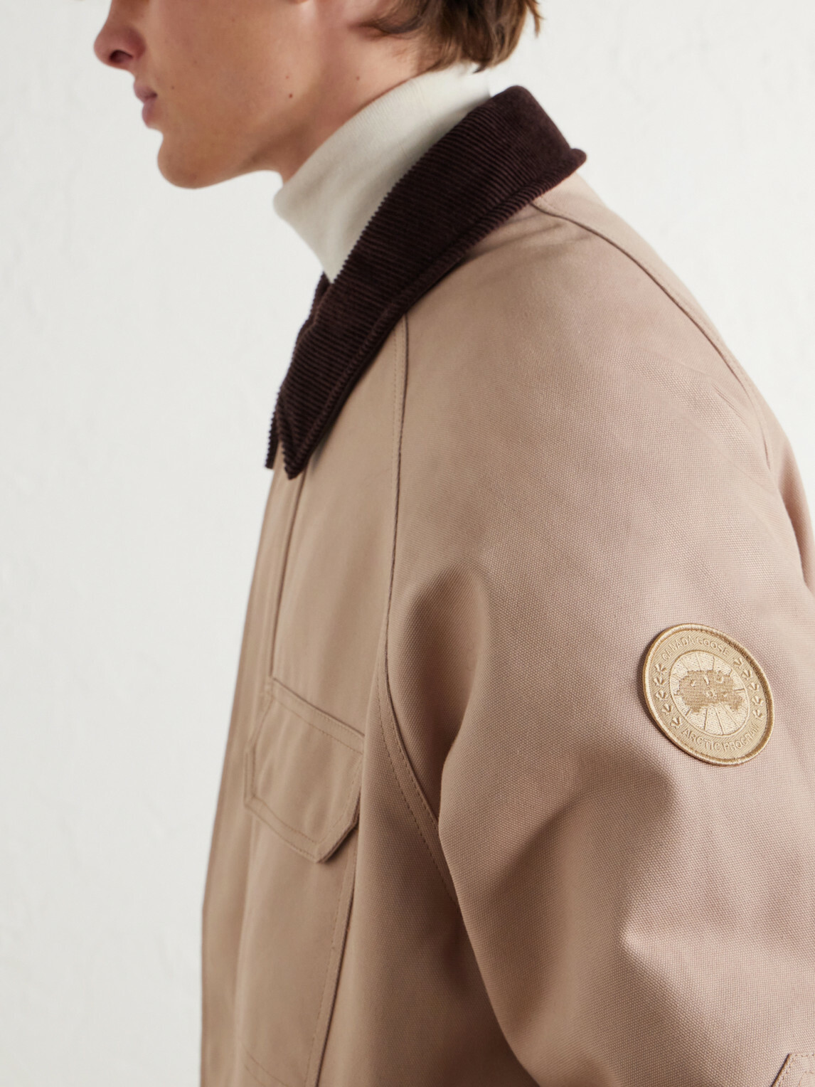 Canada Goose - Garrison Corduroy-Trimmed Cotton-Canvas Coat - Neutrals