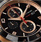 Montblanc - TimeWalker Automatic Chronograph 43mm 18-Karat Red Gold, Ceramic and Leather Watch - Black