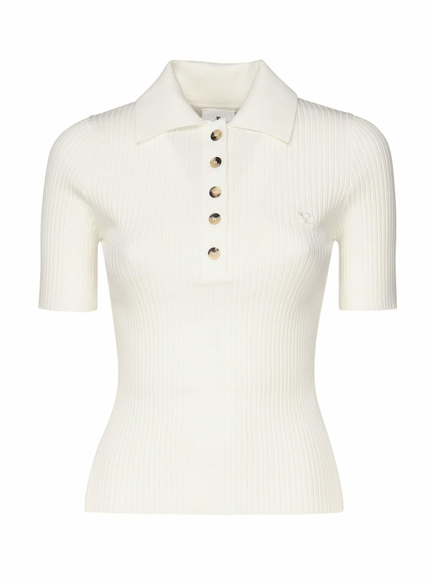 Photo: Courrèges Iconic Rib Knit Polo Shirt