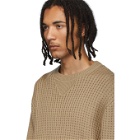 Affix Tan Wool Waffle Knit Sweater