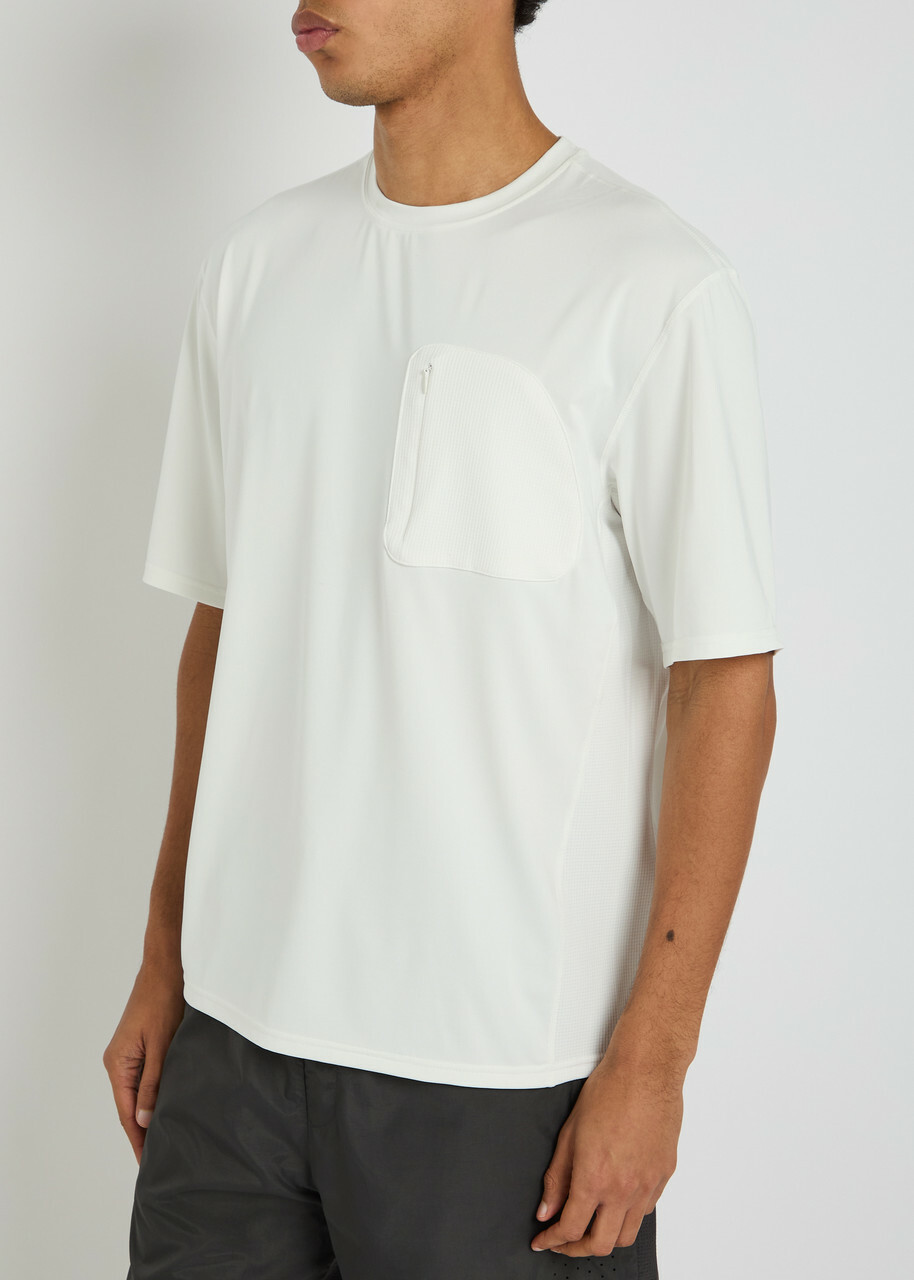 Hiking Patrol Panelled Stretch-jersey T-shirt White