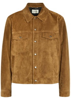 Saint Laurent Suede Jacket Brown