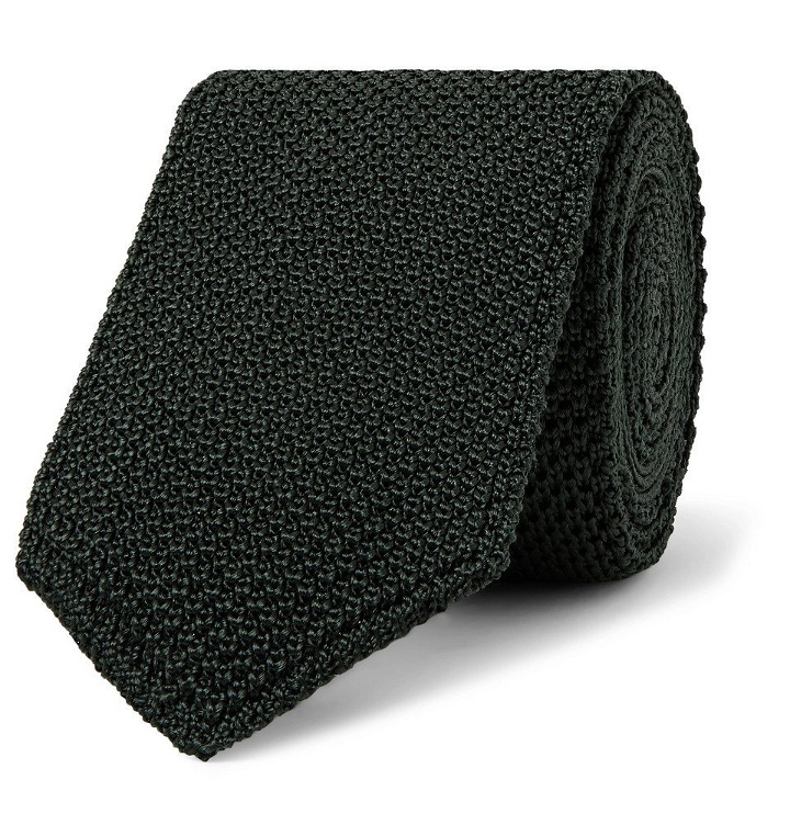 Photo: Brioni - 6.5cm Knitted Silk Tie - Dark green
